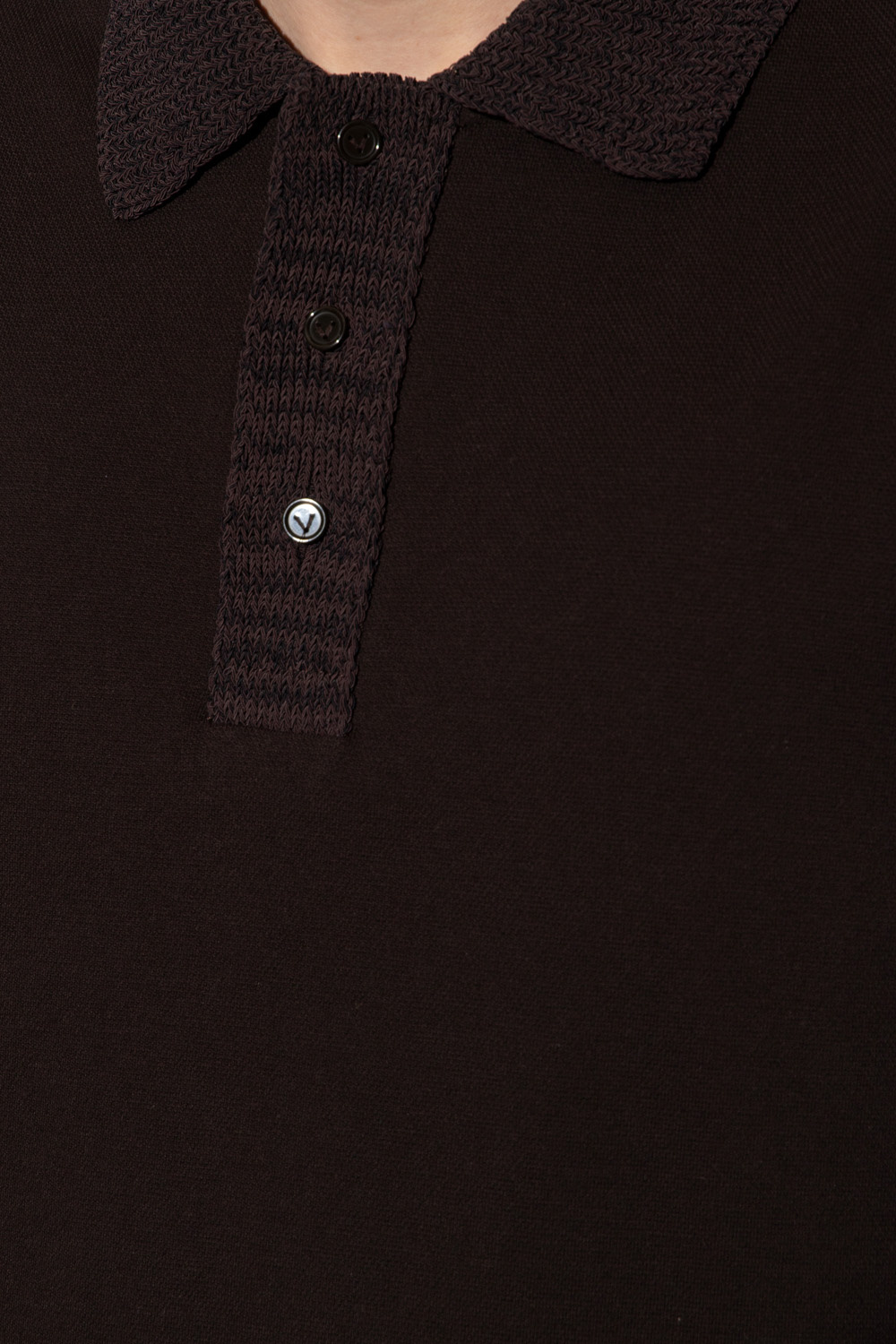 Tシャツ・カットソー BOTTEGA VENETA Melange Sand Cotton Polo Shirt Bottega Veneta Zip-up cotton jersey polo shirt Bottega Veneta